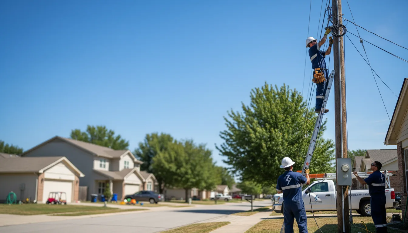 Residential electrician providing installation services in Alderson, OK